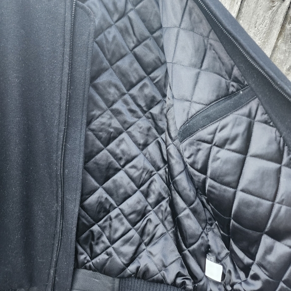 Harley-Davidson Wool Motorcycle Jacket with Leather Sleeves Men's Size L - Picture 6 of 10